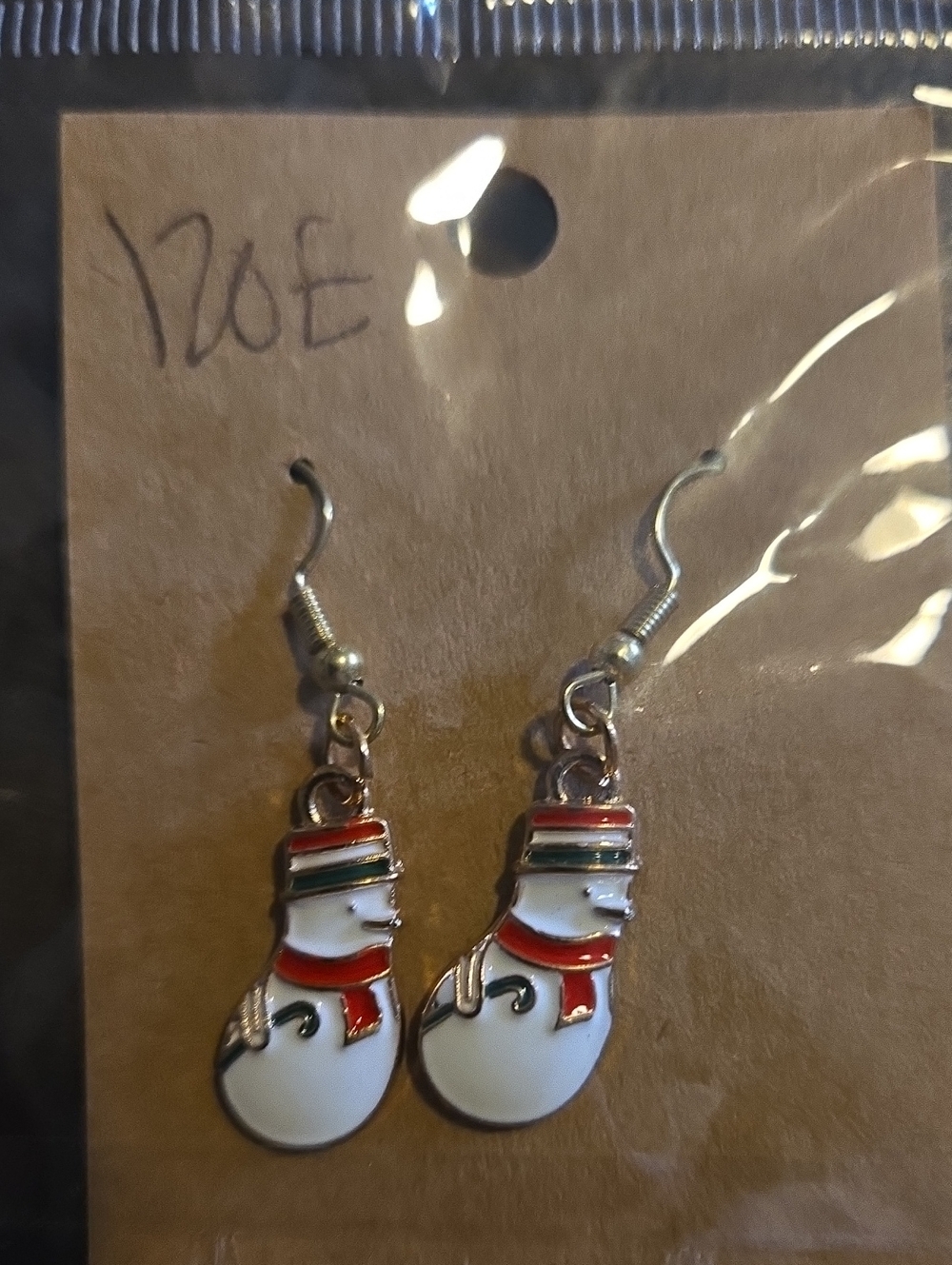 Holiday Snowman Dangle Earrings
